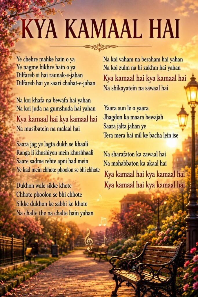 Kya Kamaal Hai song Lyrics in hindi
